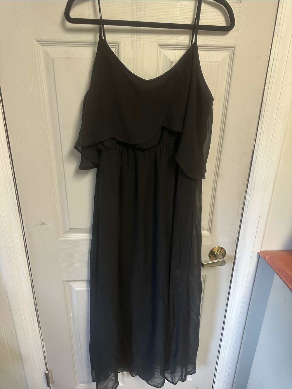 Classic Black Spaghetti Strap Dress -